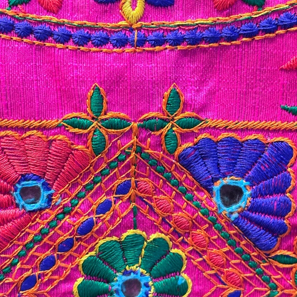 Tribe Azure Women's Handcrafted Multi-Color Handbag Tote Bead Bells Accents EUC - Picture 5 of 10